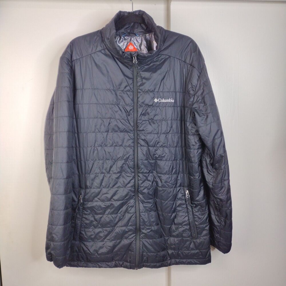 Columbia Men's Omni-Heat Jacket Insulated Puffer Black Size LT Tall